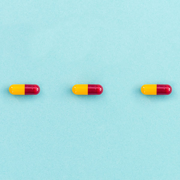 Pills in a row