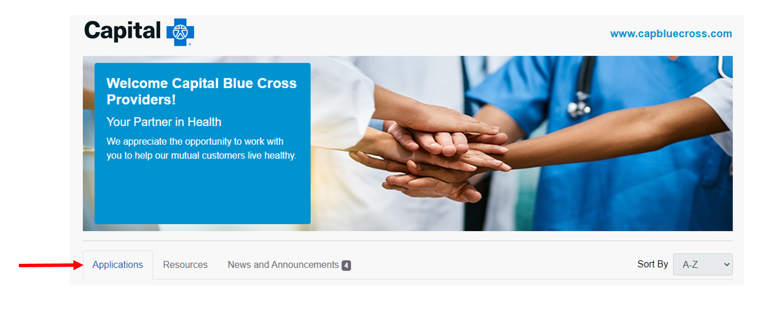 Click on the Applications tab screenshot