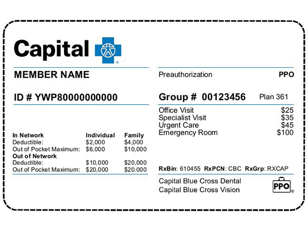 Member ID card front