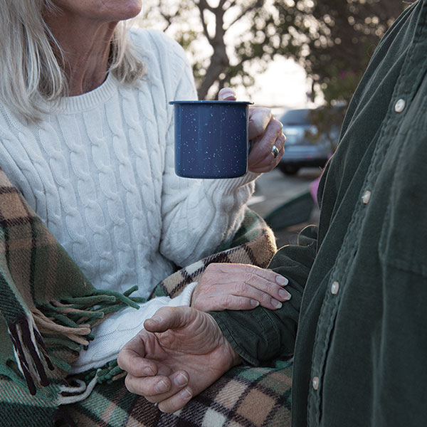 Woman with coffee mug