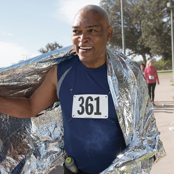 Man finishing a race