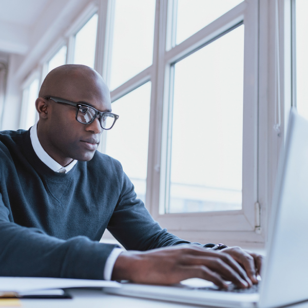 Man on a laptop